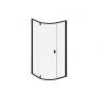 Kabina prysznicowa 90x90 cm półokrągła czarny mat/szkło przezroczyste 3O677300Z1 Ravak Nexty zdj.1
