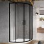 Kabina prysznicowa półokrągła 80x80 cm czarny X3BM40300Z1 Ravak Blix zdj.5