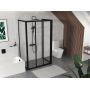 Ścianka prysznicowa 80 cm czarny mat/szkło przezroczyste 940403R2Z1 Ravak Supernova zdj.6