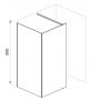 Komplet ścianek 120 cm biały mat/szkło przezroczyste GW1CG7E0SZ1 Ravak Walk-In Corner zdj.2