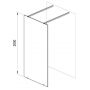 Ścianka prysznicowa 150 cm chrom połysk/szkło przezroczyste GW9FP0C0SZ1 Ravak Walk in Free zdj.2