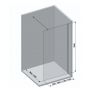 Ścianka prysznicowa walk-in 100 cm czarny mat/szkło przezroczyste GW9WA0300Z1C Ravak Walk in Wall Air zdj.7