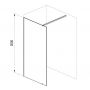 Ścianka prysznicowa walk-in 120 cm biały mat/szkło przezroczyste GW9WG0E0SZ1 Ravak Walk-In Wall zdj.2