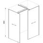 Ścianka prysznicowa walk-in 130 cm czarny mat/szkło przezroczyste GW9WJ0300Z1 Ravak Walk-In zdj.2
