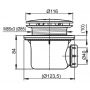 Syfon do brodzika X01309 Ravak Professional zdj.2