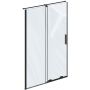 Drzwi prysznicowe 100 cm rozsuwane czarny mat/szkło przezroczyste X08VA0300Z1 Ravak Roll zdj.1