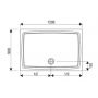 Brodzik prostokątny 120x90 cm biały XA01G701210 Ravak Gigant zdj.3