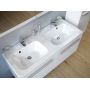 Umywalka 120x49 cm prostokątna podwójna biała XJG01112000 Ravak Chrome zdj.3