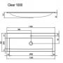 Umywalka 100x38 cm prostokątna meblowa biała XJJ01110000 Ravak Clear zdj.2