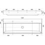 Umywalka 120x45 cm prostokątna meblowa biała XJO01212000 Ravak Natural zdj.2