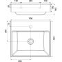 Umywalka 50x45 cm prostokątna meblowa biała XJO01250000 Ravak Natural zdj.2