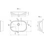 Umywalka 60x40 cm owalna nablatowa biała XJX01160001 Ravak Ceramic zdj.2