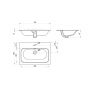 Umywalka 70.5x49 cm prostokątna meblowa biała XJX01170002 Ravak Chrome zdj.2