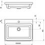 Umywalka 80x46 cm prostokątna meblowa biała XJX01280001 Ravak Comfort zdj.2