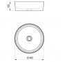 Umywalka 40x40 cm okrągła nablatowa antracyt XJX03140001 Ravak Uni Slim zdj.2