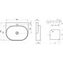 Umywalka 60.5x50 cm półokrągła ścienna XJX08260000 Ravak Yard zdj.2