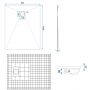Brodzik prostokątny 100x80 cm czarny REAK3330 Rea Magnum zdj.2