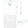 Brodzik kwadratowy 90x90 cm czarny REAK3334 Rea Magnum zdj.2