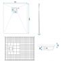 Brodzik prostokątny 100x80 cm biały REAK3906 Rea Magnum zdj.2