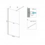 Ścianka prysznicowa walk-in 90 cm złoty szczotkowany/szkło przezroczyste REAK4700 Rea Aero zdj.2