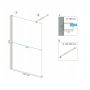 Ścianka prysznicowa walk-in 120 cm złoty szczotkowany/szkło przezroczyste REAK4702 Rea Aero zdj.2