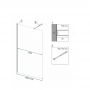 Ścianka prysznicowa walk-in 110 cm złoty szczotkowany/szkło przezroczyste REAK9840 Rea Aero zdj.2