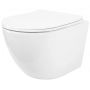 Miska WC wisząca bez kołnierza ze spłukiwaniem wirowym biały połysk REAC1261 Rea Carlo Mini zdj.1