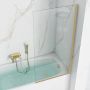 Parawan nawannowy 70 cm 1-częściowy złoty szczotkowany/szkło przezroczyste REAW6600 Rea Elegant Gold zdj.7