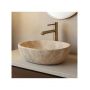 Umywalka 48x34.5 cm prostokątna nablatowa szary/kamień-brąz/beż REAU3000 Rea Amelia zdj.5