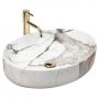 Umywalka 55x41.5 cm owalna nablatowa REAU4101 Rea Queen zdj.1