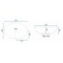 Umywalka 51x35.5 cm owalna czarny REAU5071 Rea Frost zdj.2