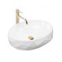 Umywalka 60x39 cm owalna nablatowa biała REAU5660 Rea Maya zdj.1