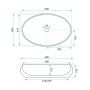 Umywalka 60x39 cm owalna nablatowa biała REAU5660 Rea Maya zdj.2
