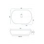 Umywalka 70x39 cm owalna nablatowa biała REAU6215 Rea Cleo zdj.2