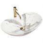 Umywalka 62x36 cm owalna nablatowa REAU6502 Rea Royal zdj.1