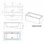 Wanna z obudową 170x75 cm biała B105022005 Riho Rethink Cubic Plug&Play zdj.2