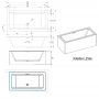 Wanna z obudową 180x90 cm B107012005 Riho Rethink Cubic Plug&Play zdj.2