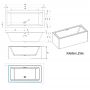 Wanna z obudową 190x80 cm B108012005 Riho Rethink Cubic Plug&Play zdj.2