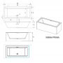 Wanna z obudową 200x90 cm B110011005 Riho Rethink Cubic Plug&Play zdj.2
