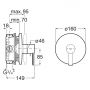 Bateria prysznicowa podtynkowa chrom A5A2B5FC00 Roca Targa zdj.2