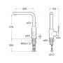 Roca Cala A5A836EC00 bateria kuchenna stojąca chrom zdj.2