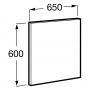 Lustro 65x60 cm prostokątne A812307406 Roca Cube zdj.2