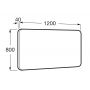 Lustro 120x80 cm prostokątne czarny A812416000 Roca Luna zdj.2