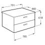 Szafka podumywalkowa wisząca 79.1x46 cm A851900351 Roca Victoria Pro zdj.2