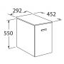Szafka wisząca boczna 29.2x45.2 cm A857510806 Roca Victoria Basic Modular zdj.2