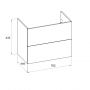Szafka wisząca podumywalkowa 78.5x44.6 cm A857770531 Roca Ella zdj.2