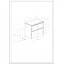 Szafka 78.5x46x66.3 cm podumywalkowa wisząca czarna A857898532 Roca Gap Pro zdj.2