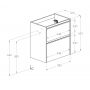 Szafka 58.5x37.6x63.5 cm podumywalkowa wisząca niebieska A857908538 Roca Gap Pro zdj.2