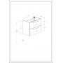 Szafka 60x38.4x53 cm podumywalkowa wisząca czarna A857952532 Roca Roma Compact zdj.2