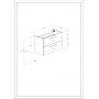 Szafka 80x38.4x53 cm podumywalkowa wisząca czarna A857953532 Roca Roma Compact zdj.2